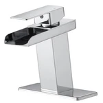 Bwe Waterfall Bathroom Faucet Chrome Polished Modern Sink Single Hole Handle. Fixed Price $35.19.