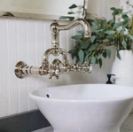 Rohl Acqui A1418XMAPC-2 Chrome Cross Handle Wall Mount Bridge Bathroom Faucet. Fixed Price $819.95.