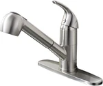 Ufaucet Kitchen With Pull Out Sprayer, Low Profile, Brushed Nickel. Fixed Price $79.11.