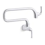 Kohler Graze K-22066-CP Wall Mounted Pot Filler Kitchen Faucet Polished Chrome. Fixed Price $445.98.