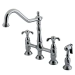 Kingston Brass KS127.TXBS French Country 1.8 Gpm Bridge Kitchen - Chrome. Fixed Price $347.72.
