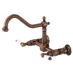 Kingston Brass KS124.PL Heritage 1.8 Gpm Widespread Bridge - Copper. Fixed Price $315.22.