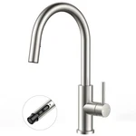 Forious Kitchen Faucets With Pull Down Sprayer, Brushed Stainless Steel. Fixed Price $78.88.