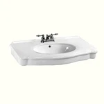 White Bathroom Pedestal Sink Basin Only 4" Centerset Renovators Supply. Fixed Price $314.99.