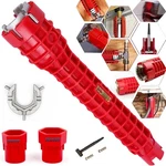 Hdwy 8 1MULTIFUNCTIONAL Kitchen Faucet Sink Basin Wrench, Red. Fixed Price $18.99.