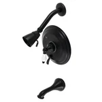 Kingston Brass KB3630.PL Restoration Tub And Shower Trim Package - Black. Fixed Price $389.97.