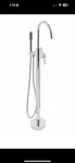 Akdy 1-HANDLE Floor Mount Roman Faucet Bathtub Filler+hand Shower Chrome. Fixed Price $104.99.