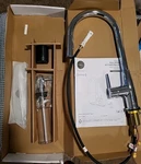 Ethan Single Handle Pull-down Kitchen Faucet Chrome With Soap Dispenser New. Fixed Price $72.00.
