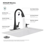 Kohler R26281-SD-BL Maxton Touchless Pull-down Kitchen Faucet W/ Soap Dispenser. Fixed Price $213.75.