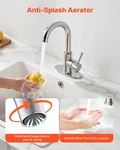 Vevor Single Handle Sink Faucet Kitchen Brushed Nickel. Fixed Price $39.90.