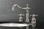 Kingston Brass KS1976AX Heritage Widespread Bathroom Faucet, Polished Nickel. Fixed Price $349.95.
