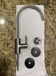 Ispring GA1-B Lead-free Contemporary Drinking Water Faucet High Spout Chrome. Fixed Price $35.00.