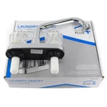New Home Plus 4935292 Two-handle 4" Laundry Faucet Classic Chrome 2.5 Gpm. Fixed Price $25.99.