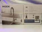 Moen Sarai 87836SRS Pulldown Kitchen Faucet W/ Soap Dispenser & Powerboost. Fixed Price $120.00.