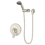Symmons Unity 1-SPRAY 1.5 Gpm Hand Shower Satin Nickel With Valve Included. Fixed Price $129.99.