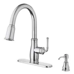 Glacier Bay Pull Down Kitchen Faucet Chrome Kagan 21-K153KCP-GB. Fixed Price $51.07.