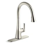 Kohler Conti Pull Down Sprayer Kitchen Faucet In Vibrant Polished Nickel. Fixed Price $163.66.