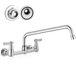 Airuida Wall Mount Commercial Kitchen FAUCET14 Inch Swivel SPOUT8 Center. Fixed Price $109.07.