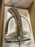 Novatto GF-001CH-C Falls Single-hole Bathroom Faucet, Clear Glass/chrome. Fixed Price $103.99.