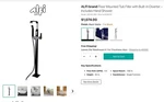 Alfi Brand AB2180 Floor Mount Tub Filler With Shower Head Matte Black, $1075. Fixed Price $375.00.