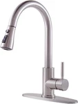Kingo Kitchen Brushed Nickel Faucets W/ Pull Down Sprayer High. Fixed Price $38.56.