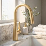 Hansgrohe Talis M Kitchen Faucet Brushed Gold 04710255. Fixed Price $301.39.
