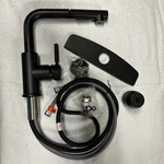 Peppermint Black Kitchen Faucet With Pull Out Sprayer Single Hole Handle. Fixed Price $59.99.
