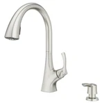 Pfister Masey F-529-7MCS 1 Handle Pull-down Kitchen Faucet Stainless Steel. Fixed Price $65.00.
