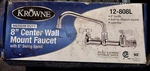 Krowne Silver Series 8" Center Wall Mount Faucet Swing Spout 12-808L. Fixed Price $50.00.