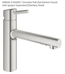 Grohe 31453DC1 Concetto Single-handle Pull-out Kitchen Faucet Supersteel. Fixed Price $199.00.