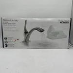 New!! Kohler Mistos 1-HANDLE Laundry Faucet Vibrant Stainless K-R77062-VS. Fixed Price $45.95.