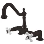 Kingston Brass KS1145PX Heritage Two-handle Bridge Kitchen Faucet. Fixed Price $307.98.