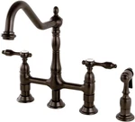 Kingston Brass KS1275TALBS Tudor 8 Inch Center Kitchen Faucet Oil Rubbed Bronze. Fixed Price $249.95.