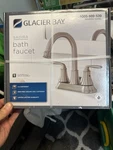 Glacier Bay Sadira 4" 2-HANDLE High-arc Bathroom Faucet Brushed Nickel Finish. Fixed Price $29.99.