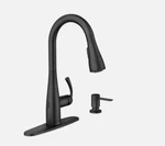 Moen 87014EWSBL Touchless 1-HANDLE Pull-down Kitchen Faucet Black. Fixed Price $159.99.