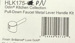 Brizo Odin HLK175-PN Kitchen Faucet Handle Kit,polished Nickel *read*. Fixed Price $39.99.