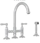 Rohl A1461LMWSAPC-2 San Julio Kitchen Widespread Bridge Faucet Polished Chrome. Fixed Price $778.00.
