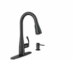 Moen Essie Touchless One-handle High Arc Kitchen Faucet Matte Black (87014EWBL. Fixed Price $155.00.