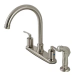 Kingston Brass FB7798SVLSP Serena Centerset Kitchen Faucet With Plastic Sprayer. Fixed Price $145.58.