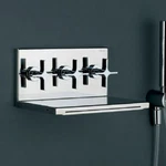 Lacava W1030CR Wall-mount Tub Filler With Two Cross Handles Polished Chrome. Fixed Price $499.00.