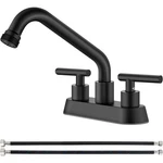 Aolemi Utility Sink 4 Inch Centerset, Laundry Faucets Matte Black. Fixed Price $73.12.