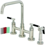 Kingston Brass KS828.CKLBS Kaiser 1.8 Gpm Bridge Kitchen Faucet - Nickel. Fixed Price $617.47.