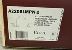 Rohl A2208LMPN-2 Lombardia Widespread Lav Faucet Polished Nickel. Fixed Price $539.99.