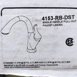 Delta 4153-RB-DST Linden Single Handle Pull-out Kitchen Faucet, Venetian Bronze. Fixed Price $240.00.