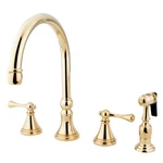 Kingston Brass KS279.BLBS Governor 1.8 Gpm Widespread Kitchen -. Fixed Price $347.72.