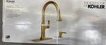 Kohler Kanan Vibrant Brushed Moderne Brass Deck Mount Pull-down Kitchen Faucet. Fixed Price $279.98.