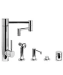 Waterstone 3600-12-4-CH Hunley Kitchen Faucet 12" Articulated Spout 4PC. Suite. Fixed Price $1000.00.