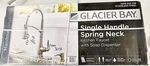Glacier Bay Mandouri 1-HANDLE Spring Neck Sprayer Kitchen Faucet Stainless Steel. Fixed Price $81.95.