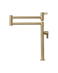 Deck Mount Pot Filler Faucet, Arcora Solid Brass Brushed Gold Kitc.... Fixed Price $151.41.