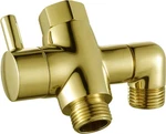 Brass Shower Diverter Valve For Handheld Head Fixed Polished Gold. Fixed Price $33.39.